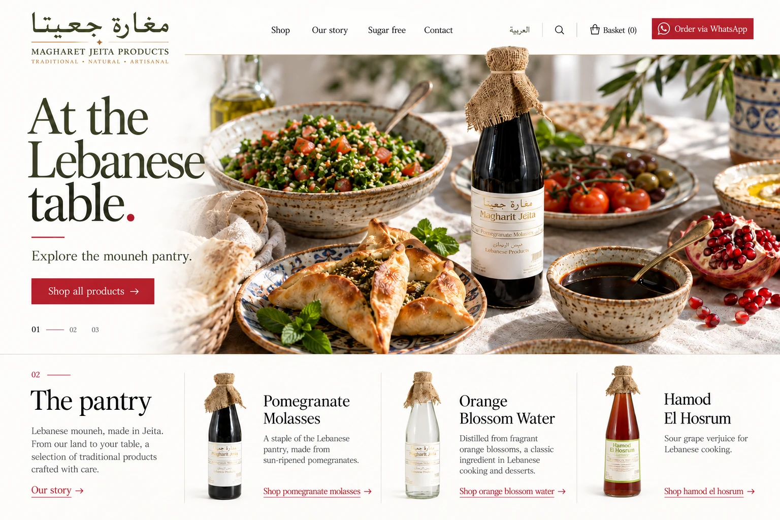 At the Lebanese table website concept